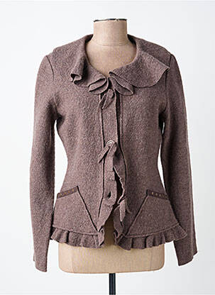 Veste casual col rond gris KATMAI femme
