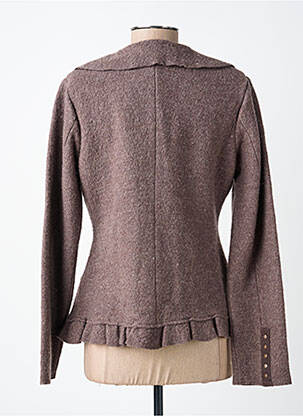 Veste casual col rond gris KATMAI femme