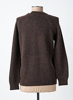 Pull tissage chiné manches longues marron YERSE femme