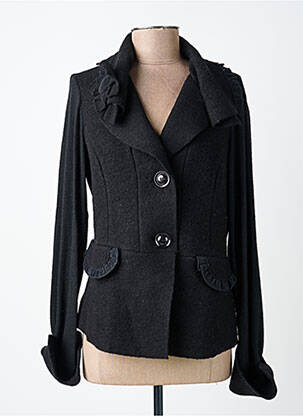 Veste casual col tailleur noir FINETTE femme