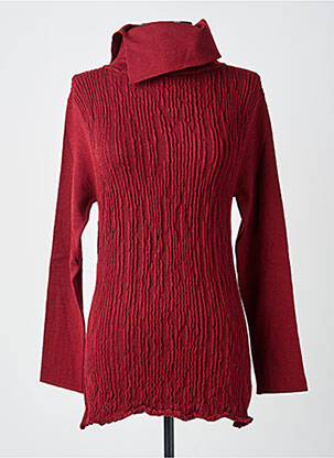 Pull coupe cintrée manches longues rouge UGO LUCCA femme