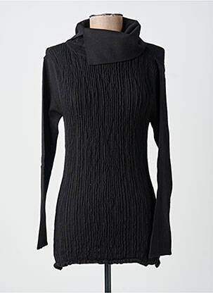 Pull coupe cintrée manches longues noir UGO LUCCA femme