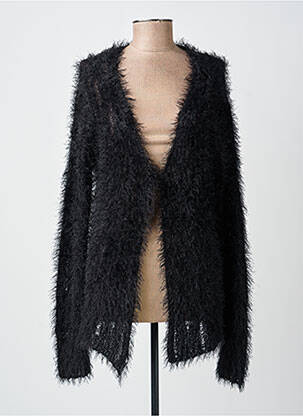 Veste casual fermeture boutonnée sur le devant noir MD'M femme