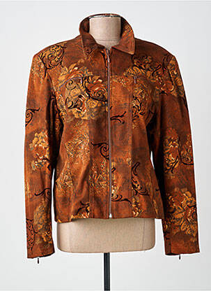 Veste casual coupe droite marron PAUL BRIAL femme