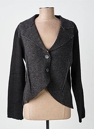 Veste casual col tailleur gris FINETTE femme