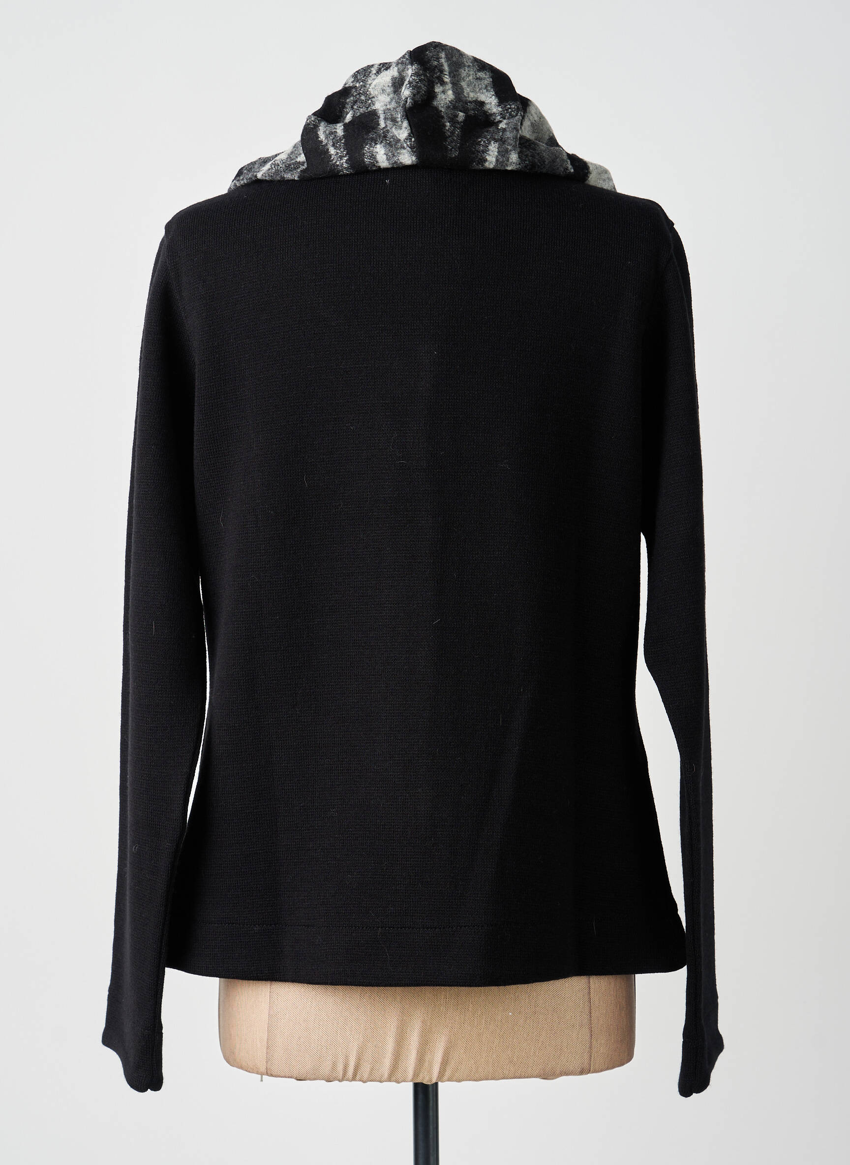 Veste casual col rond noir KATMAI femme