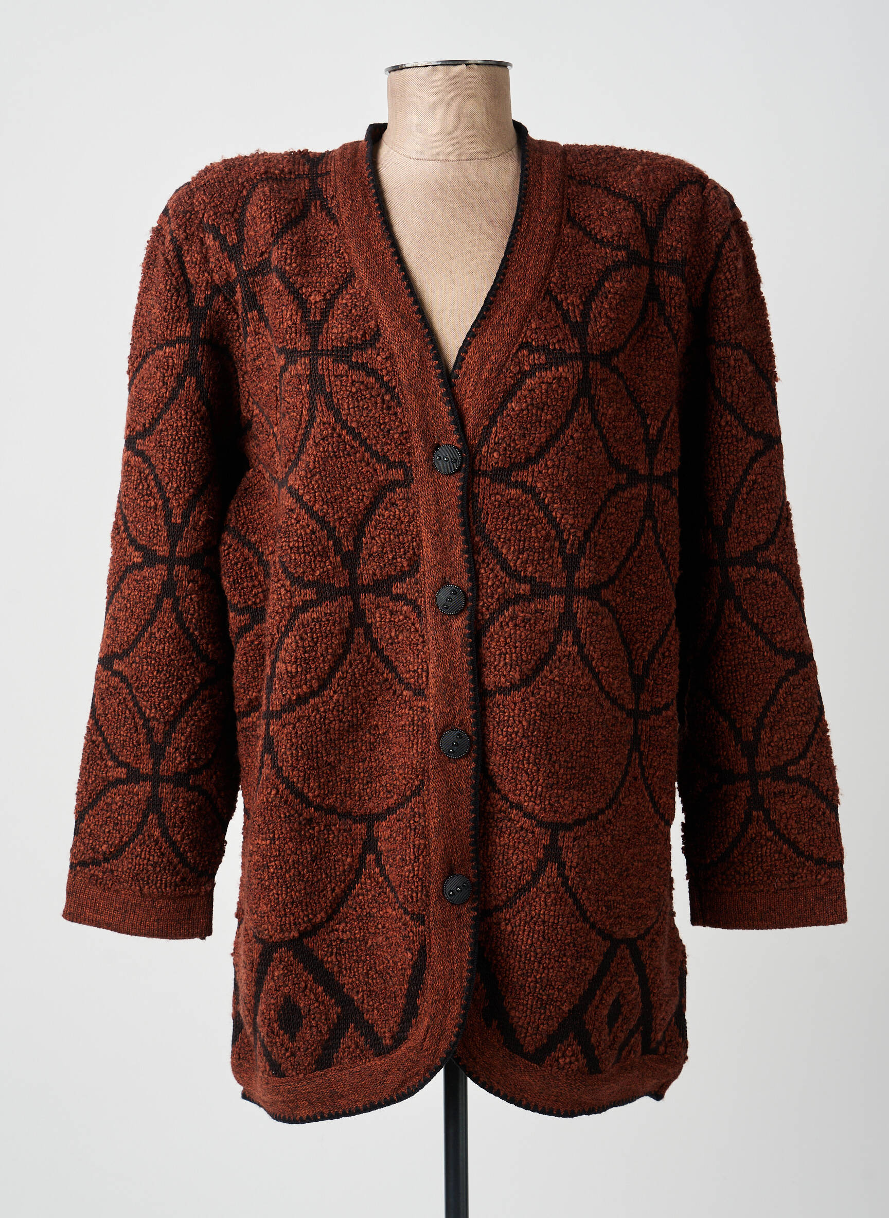 Veste casual coupe droite marron FINETTE femme
