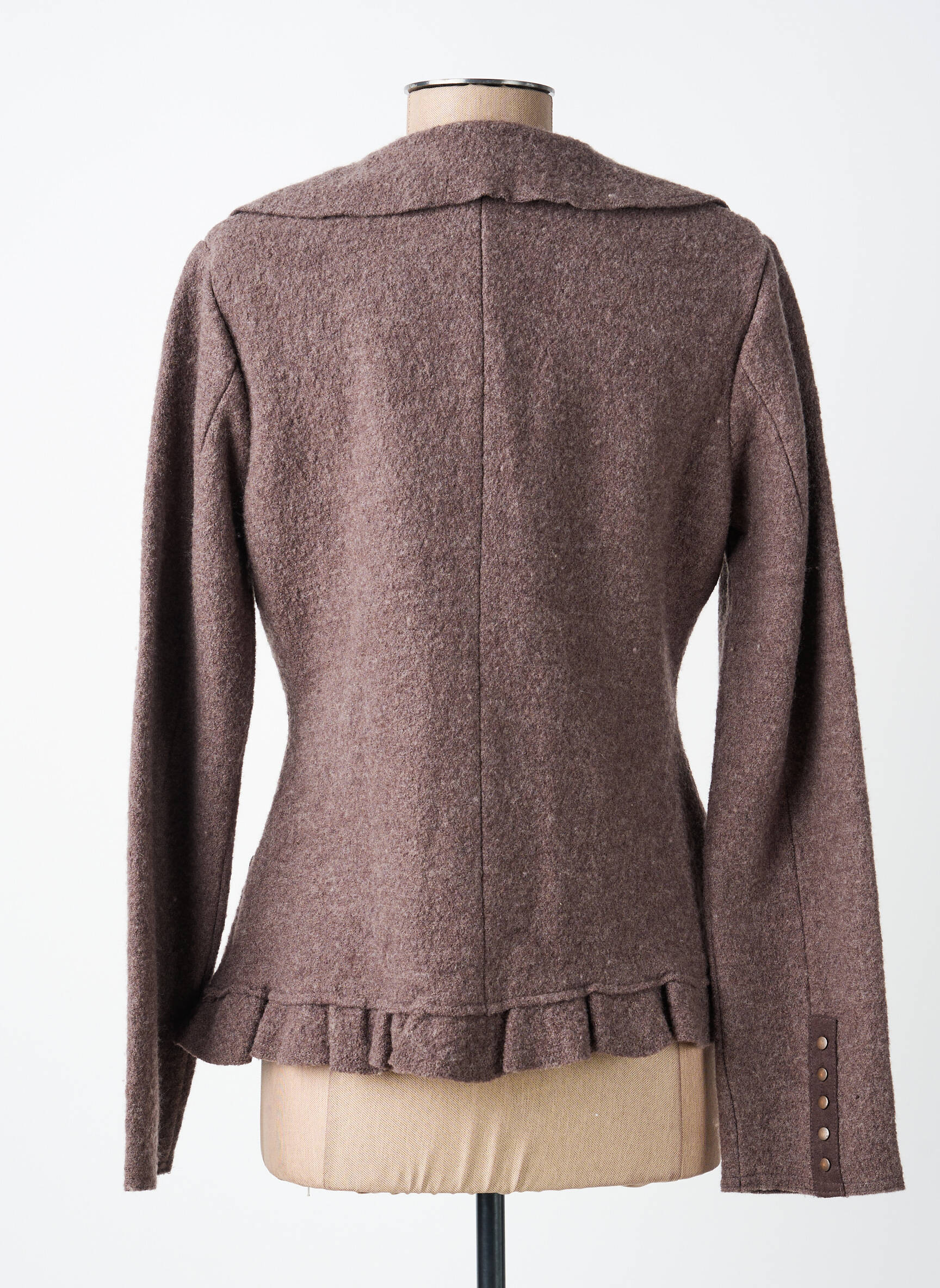 Veste casual col rond gris KATMAI femme
