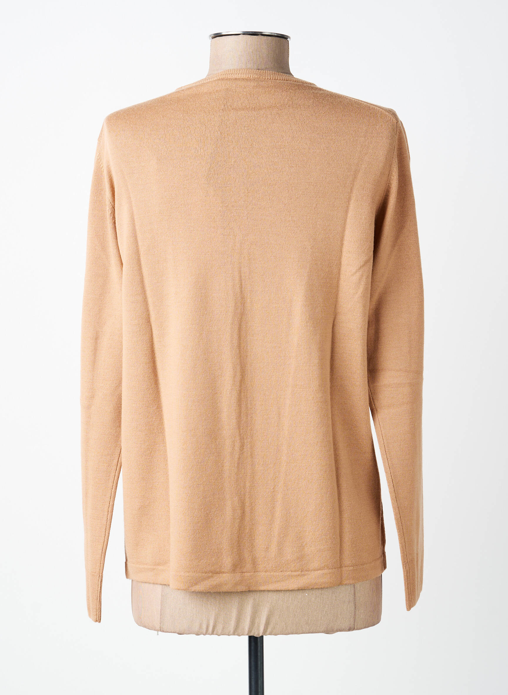 Gilet manches longues stretch marron MAURICE ABOT femme