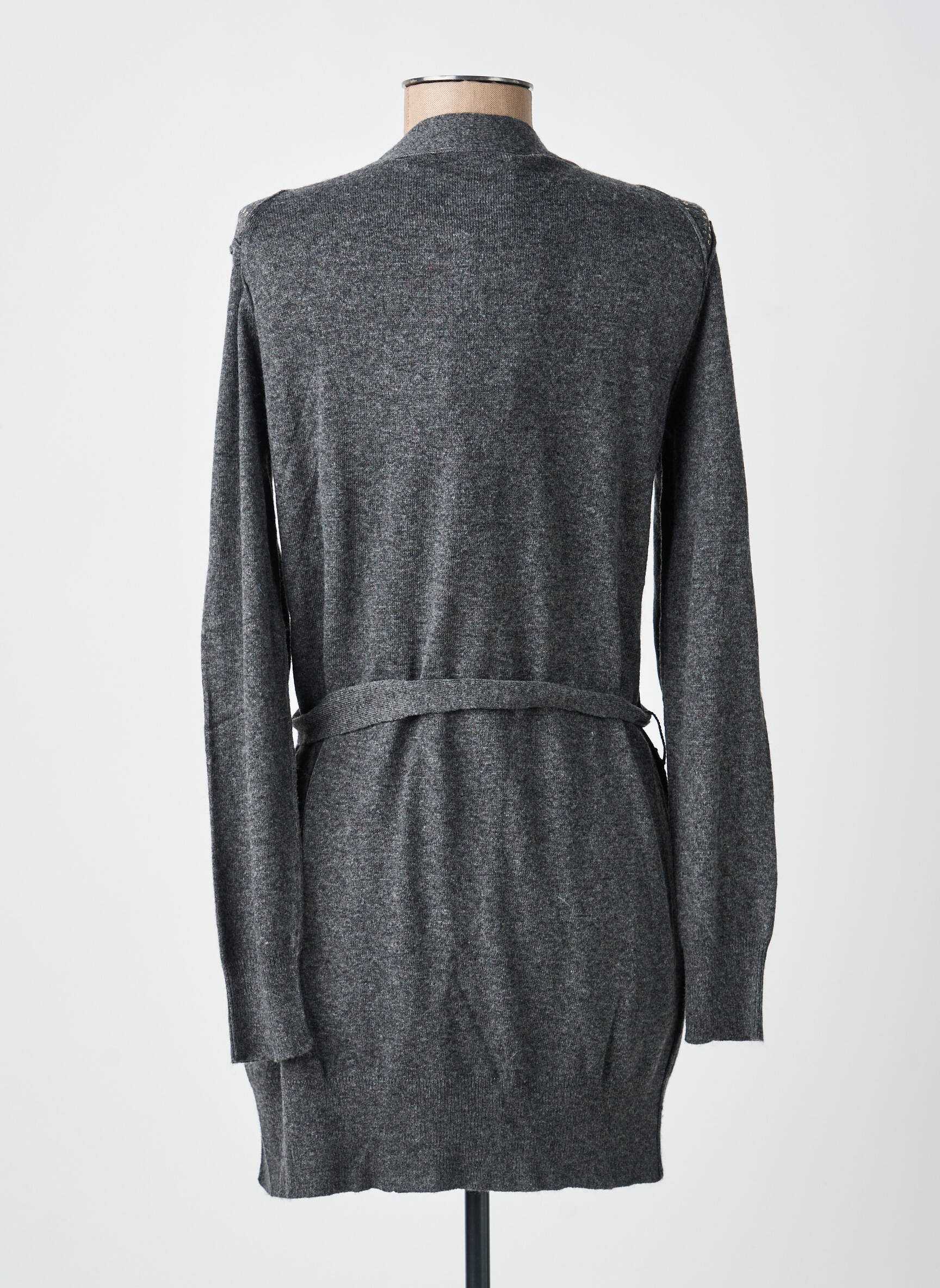 Gilet manches longues stretch gris JOCAVI femme