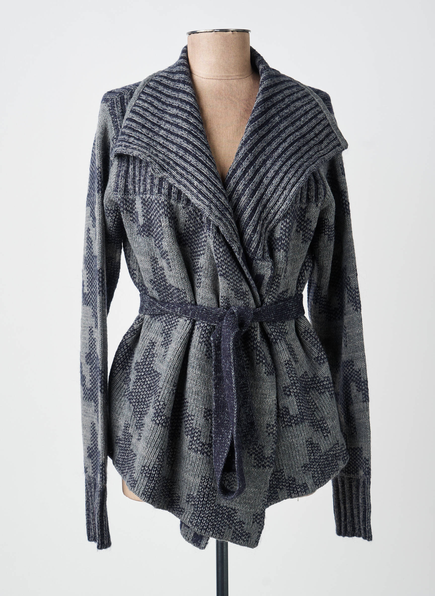 Gilet manches longues stretch gris JOCAVI femme