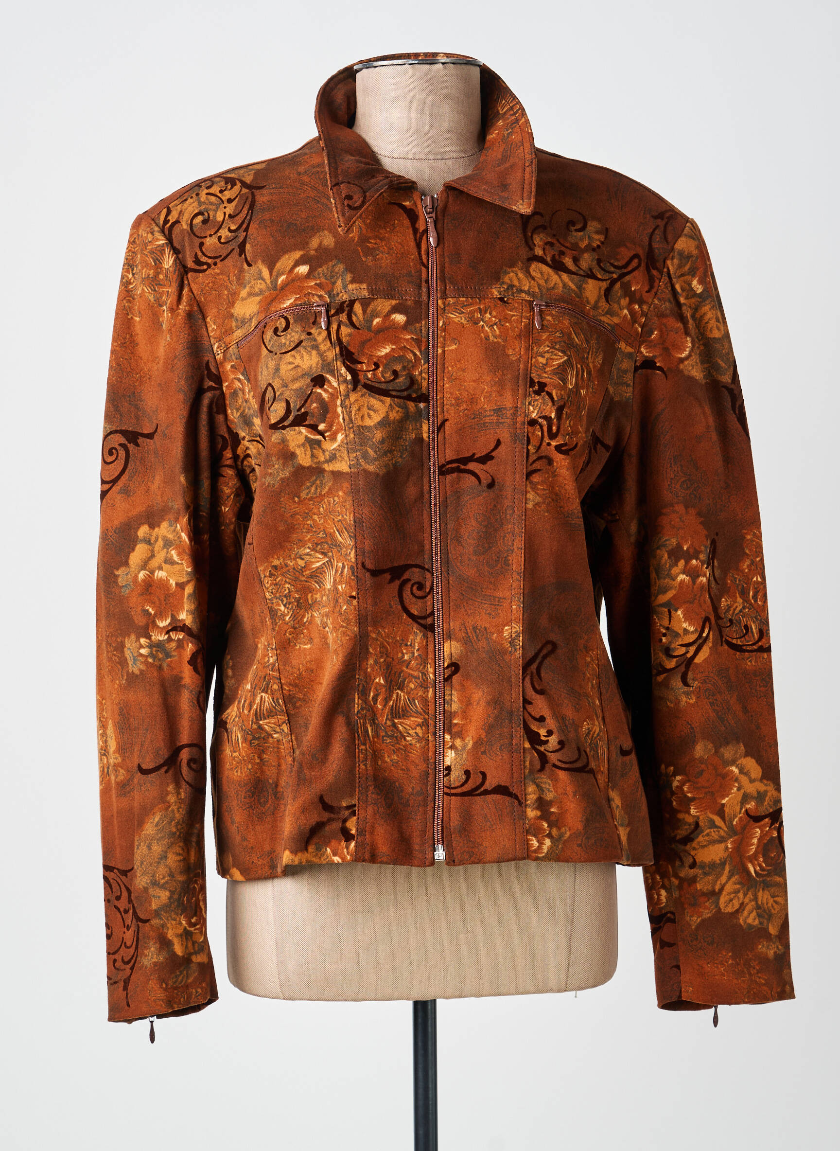Veste casual coupe droite marron PAUL BRIAL femme