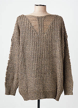 Pull tissage chiné manches longues gris BLACK MOJITO femme