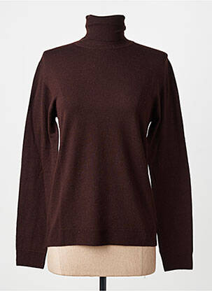 Sous-pull stretch manches longues marron MONTAGUT femme