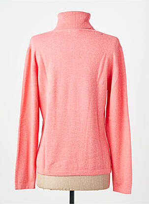Pull col roulé coupe cintrée manches longues rose FINETTE femme