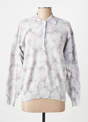 Pull stretch manches longues gris MONTAGUT femme