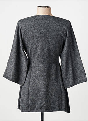 Pull tissage chiné manches longues gris FINETTE femme