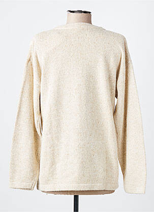 Pull coupe droite manches longues beige FINETTE femme