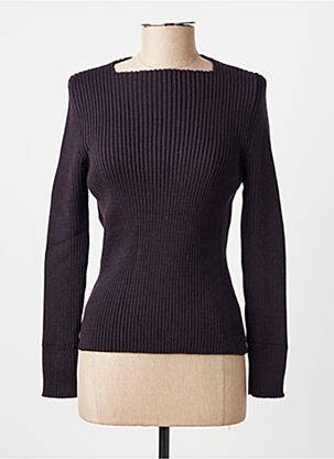 Pull coupe cintrée manches longues violet MONTAGUT femme