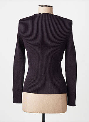 Pull coupe cintrée manches longues violet MONTAGUT femme