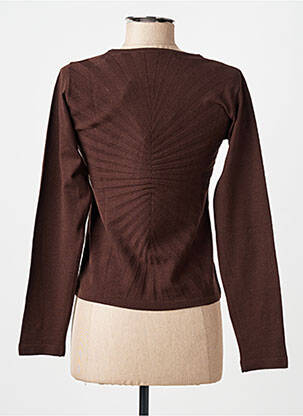 Top stretch manches longues marron MONTAGUT femme