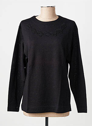 Pull coupe cintrée manches longues noir MONTAGUT femme