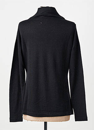 Pull col roulé coupe droite manches longues noir MONTAGUT femme