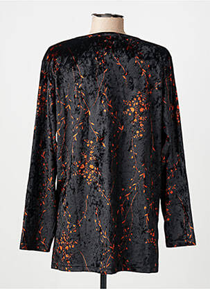 Pull coupe droite manches longues noir MONTAGUT femme