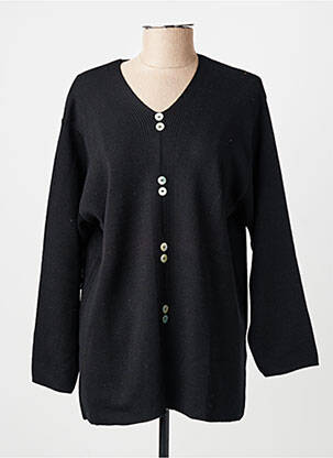 Pull coupe droite manches longues noir MONTAGUT femme