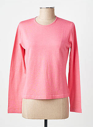 Pull coupe cintrée manches longues rose MONTAGUT femme