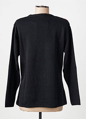 Pull coupe cintrée manches longues noir MONTAGUT femme