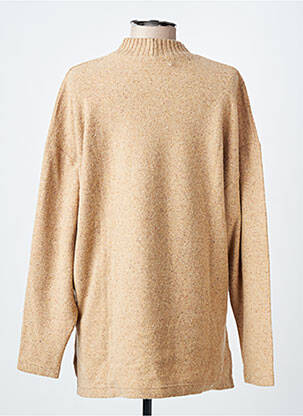 Pull tunique stretch manches longues beige MONTAGUT femme