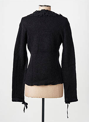 Pull coupe cintrée manches longues noir FINETTE femme