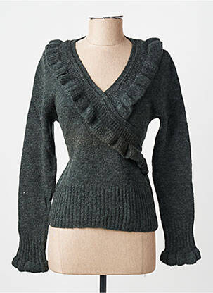 Pull tissage chiné manches longues gris FINETTE femme