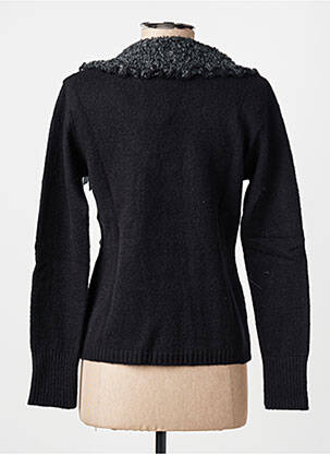 Pull coupe cintrée manches longues noir FINETTE femme