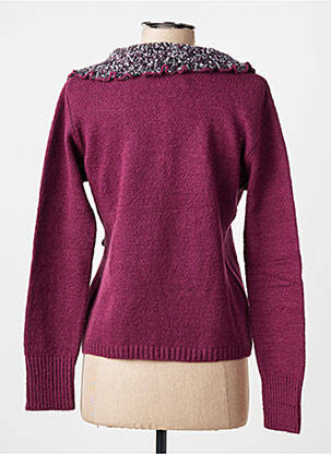 Pull coupe cintrée manches longues violet FINETTE femme