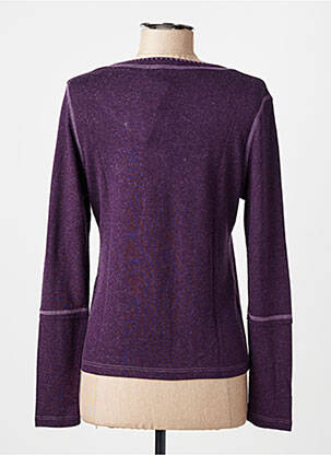 Top stretch manches longues violet FINETTE femme