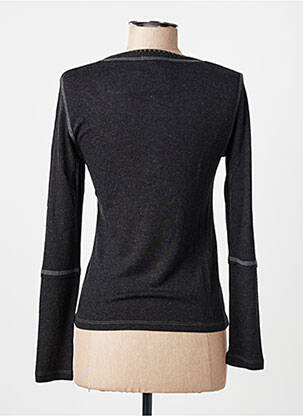 Top stretch manches longues gris FINETTE femme