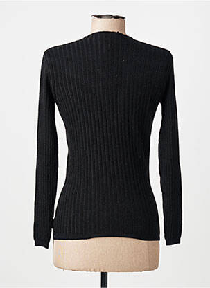 Pull coupe cintrée manches longues noir FINETTE femme