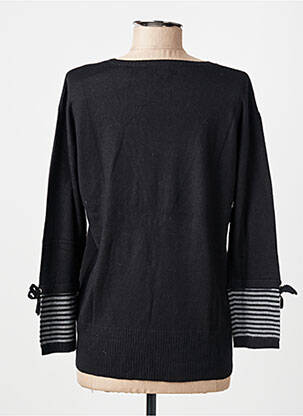 Pull coupe cintrée manches longues noir FINETTE femme