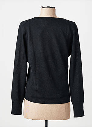Pull coupe cintrée manches longues noir FINETTE femme