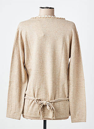 Pull tissage chiné manches longues beige FINETTE femme