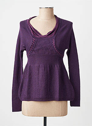 Pull coupe cintrée manches longues violet ALDO MARTIN'S femme