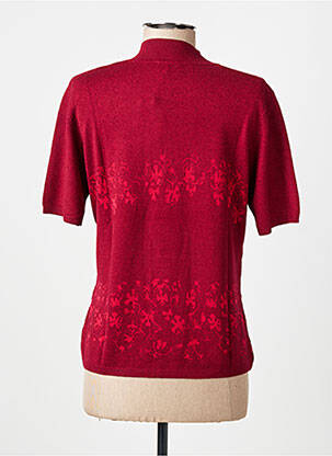 Top stretch manches courtes rouge FINETTE femme