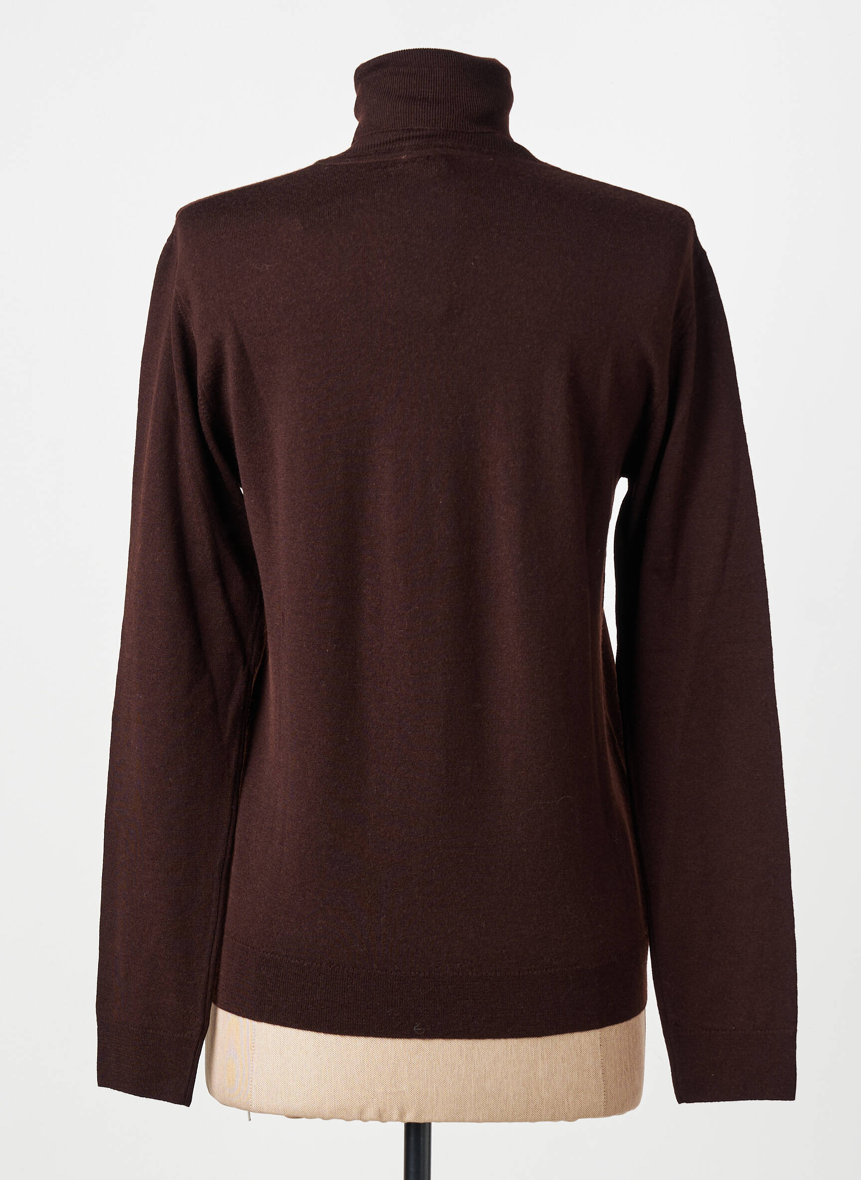 Sous-pull stretch manches longues marron MONTAGUT femme