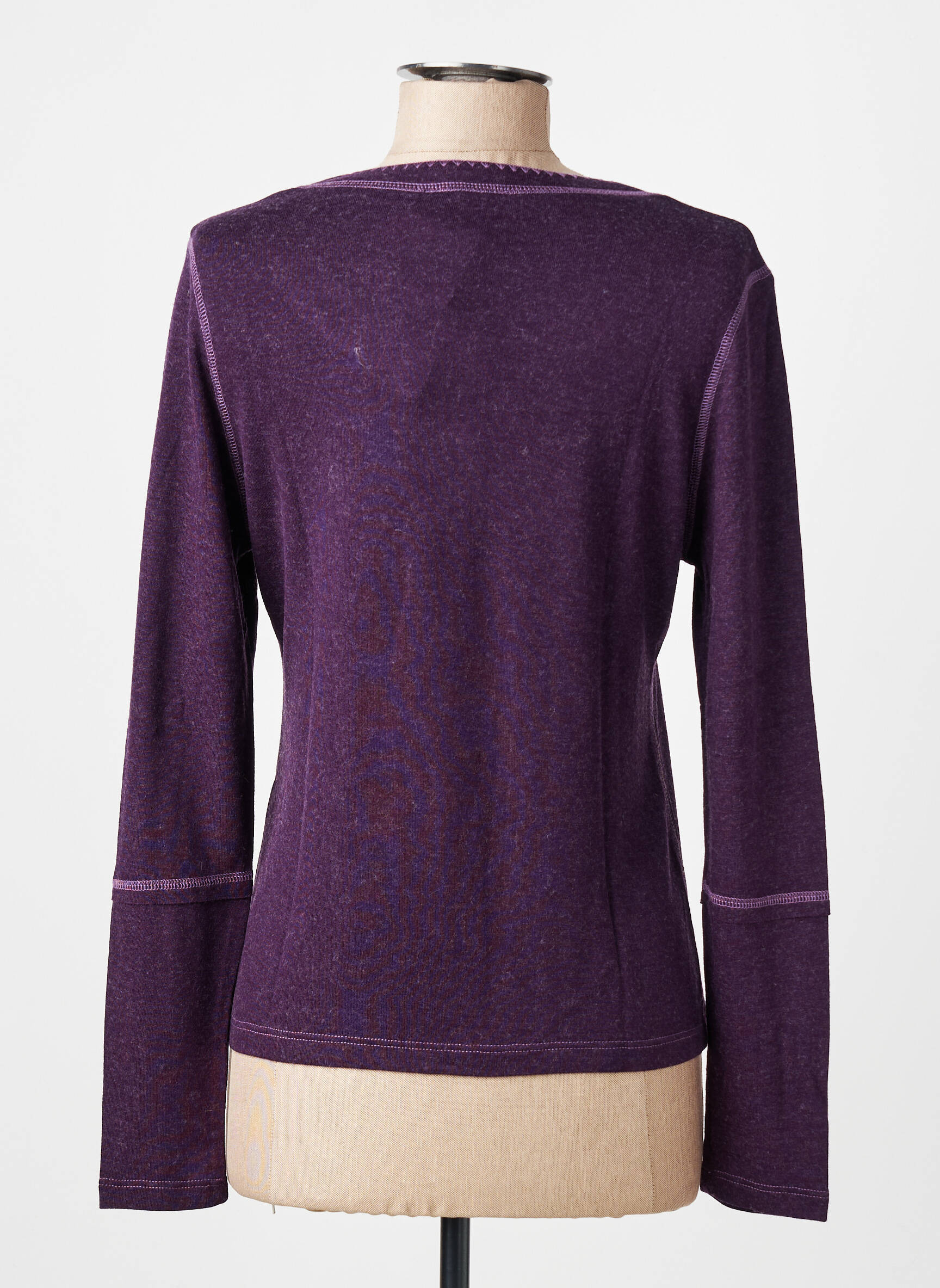 Top stretch manches longues violet FINETTE femme