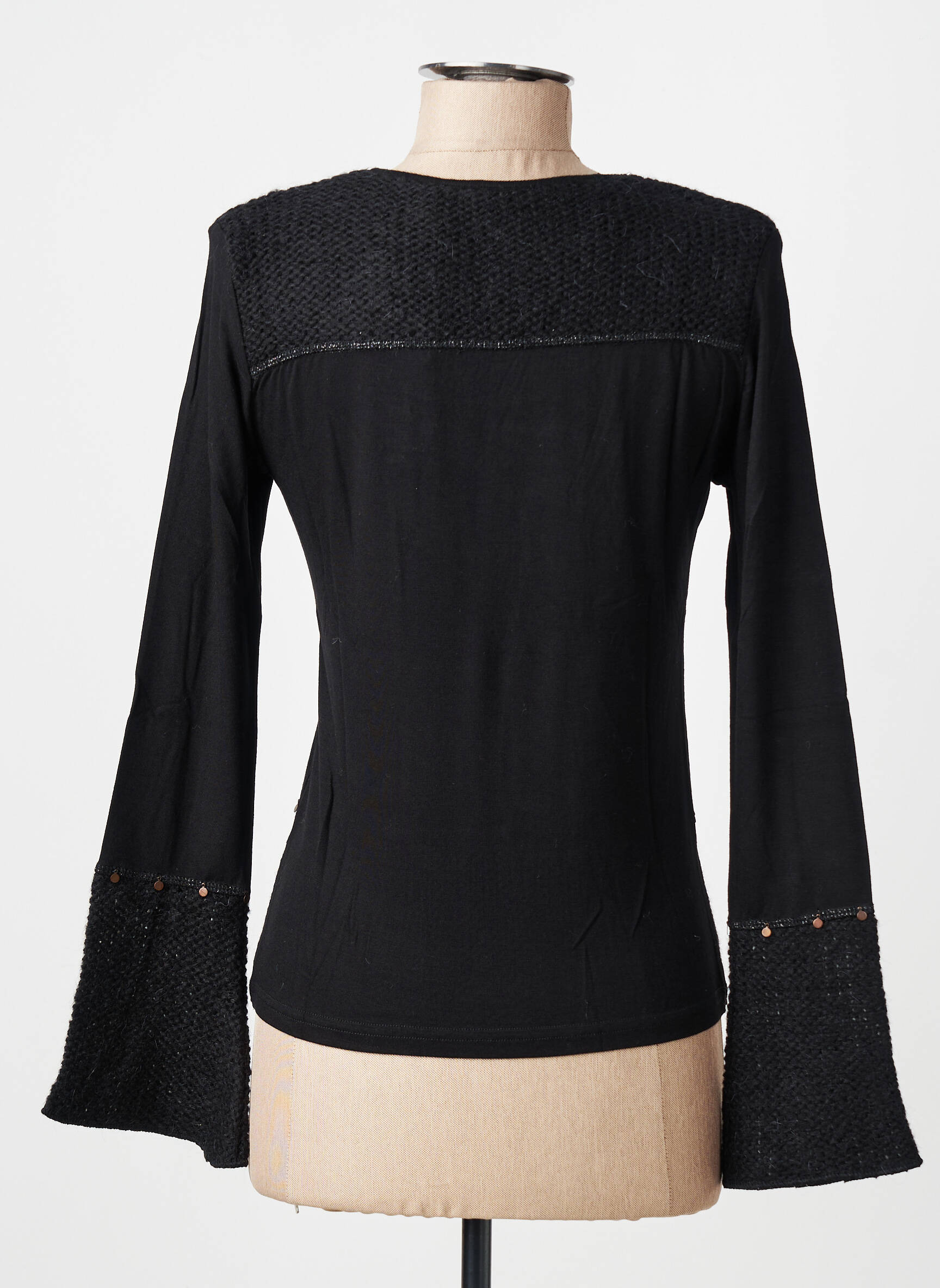 Top stretch manches longues noir FINETTE femme