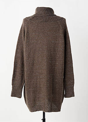 Pull col roulé stretch manches longues vert YERSE femme