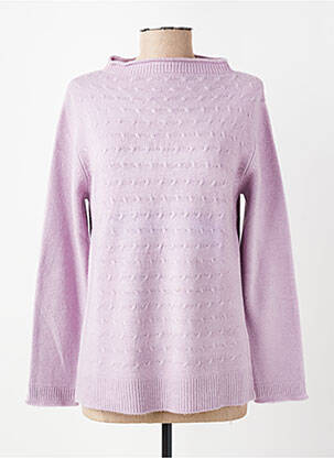 Pull coupe cintrée manches longues violet KATMAI femme