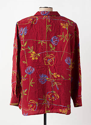 Chemisier imprimé fleurs manches longues rouge PRUNELLE femme